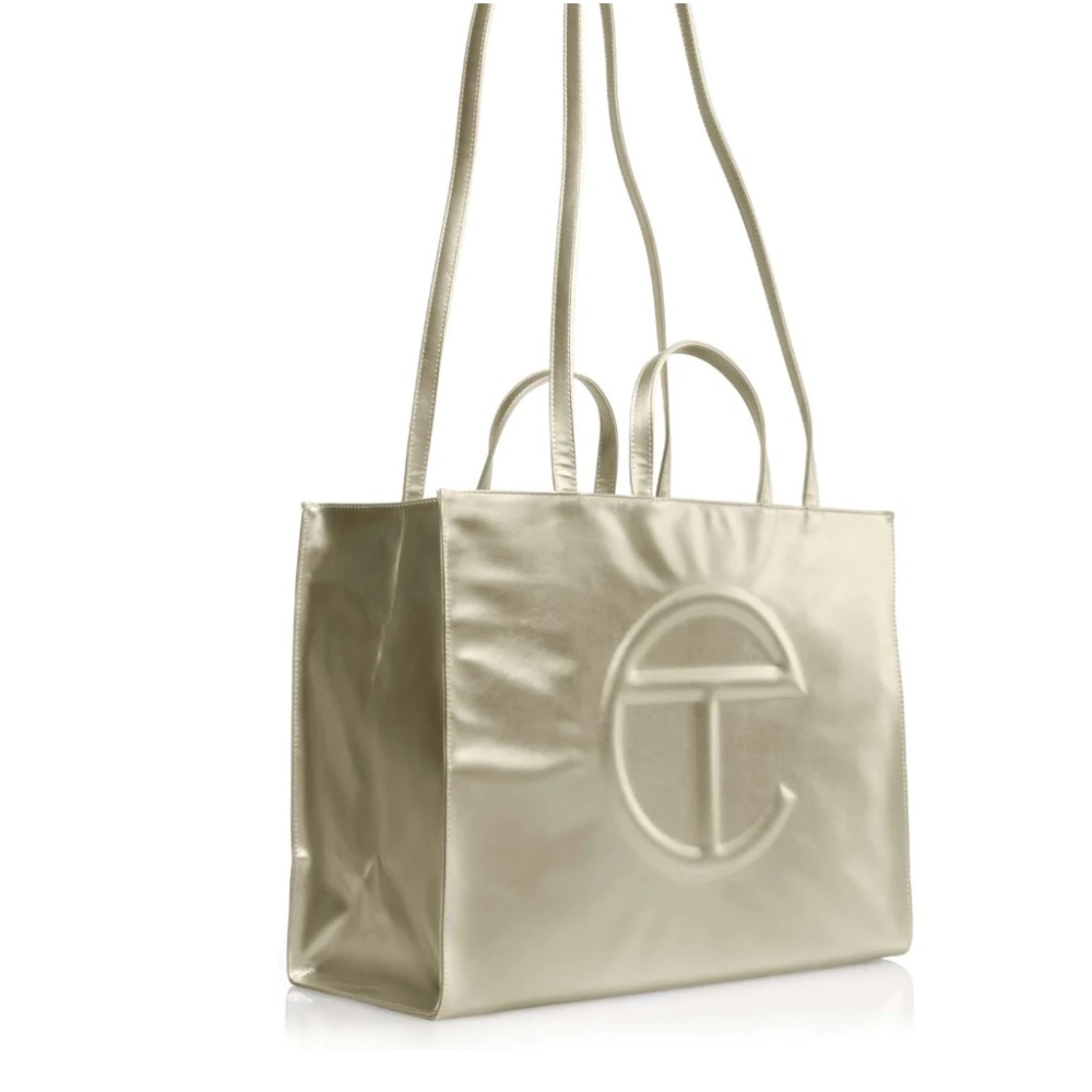 Telfar Large Gold Shopping Bag 🛍️, One Size